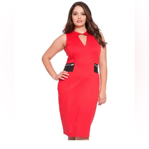 Eloquii Keyhole Sheath Dress - Picture 1 of 4